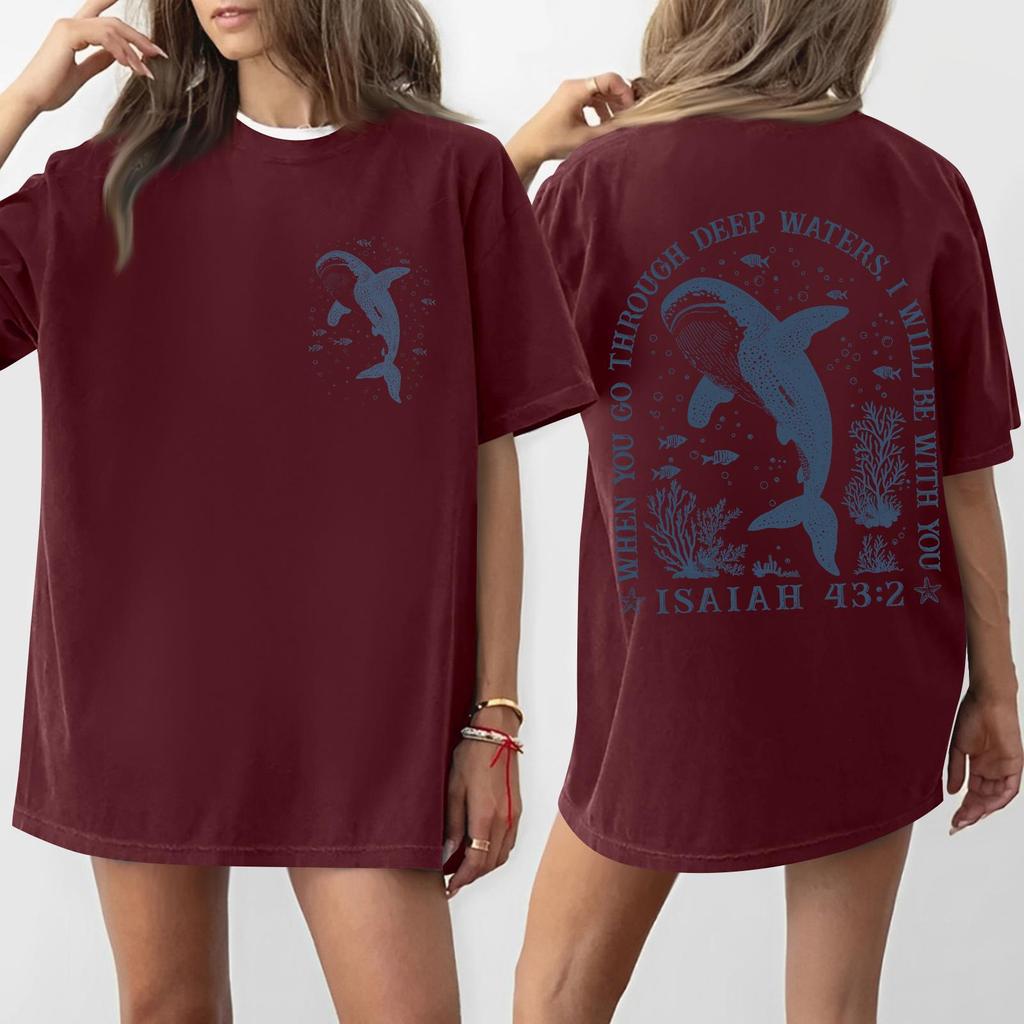 Women's Round Neck Printed Short-sleeved T-shirt Top