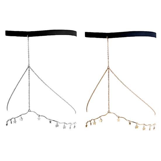 Lanț pentru corp, multistrat, ciucuri lung, ajustabil, care atrage ochiul, toate se potrivesc