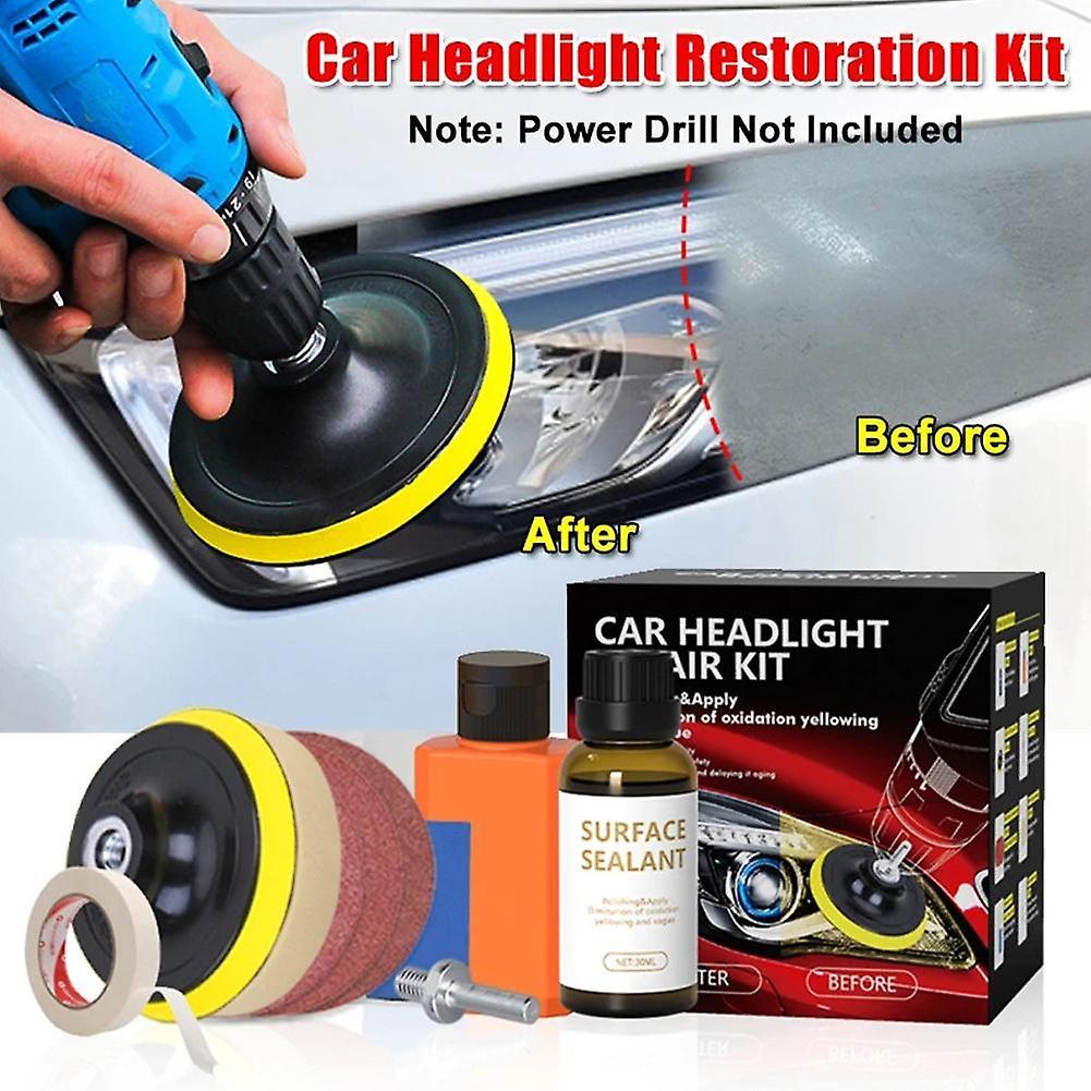 Car Headlight Restoration Polishing Kits Auto Headlamp Lens Polisher Repair Too