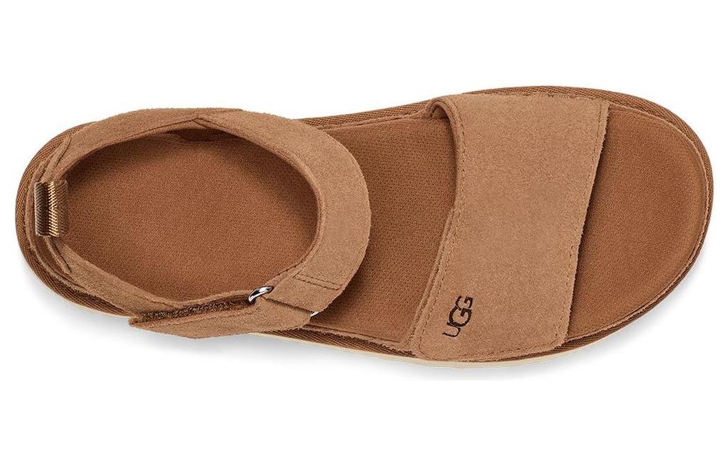 Women's Sandals UGG Goldenstar Cow Split Leather Fashion Sandal Women's Chestnut Brown