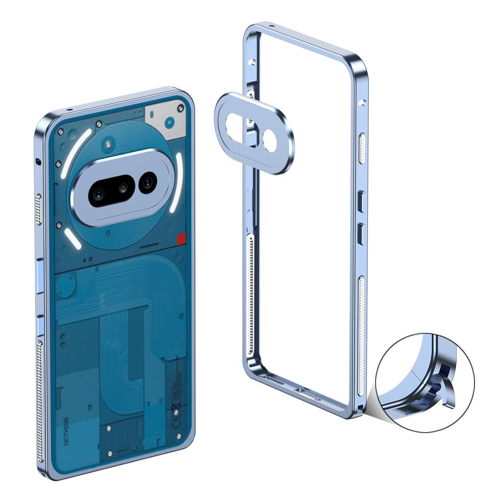 For Nothing Phone (3a) Bumper Cases Metal Frame Heat Dissipation Cover with Lens Protector