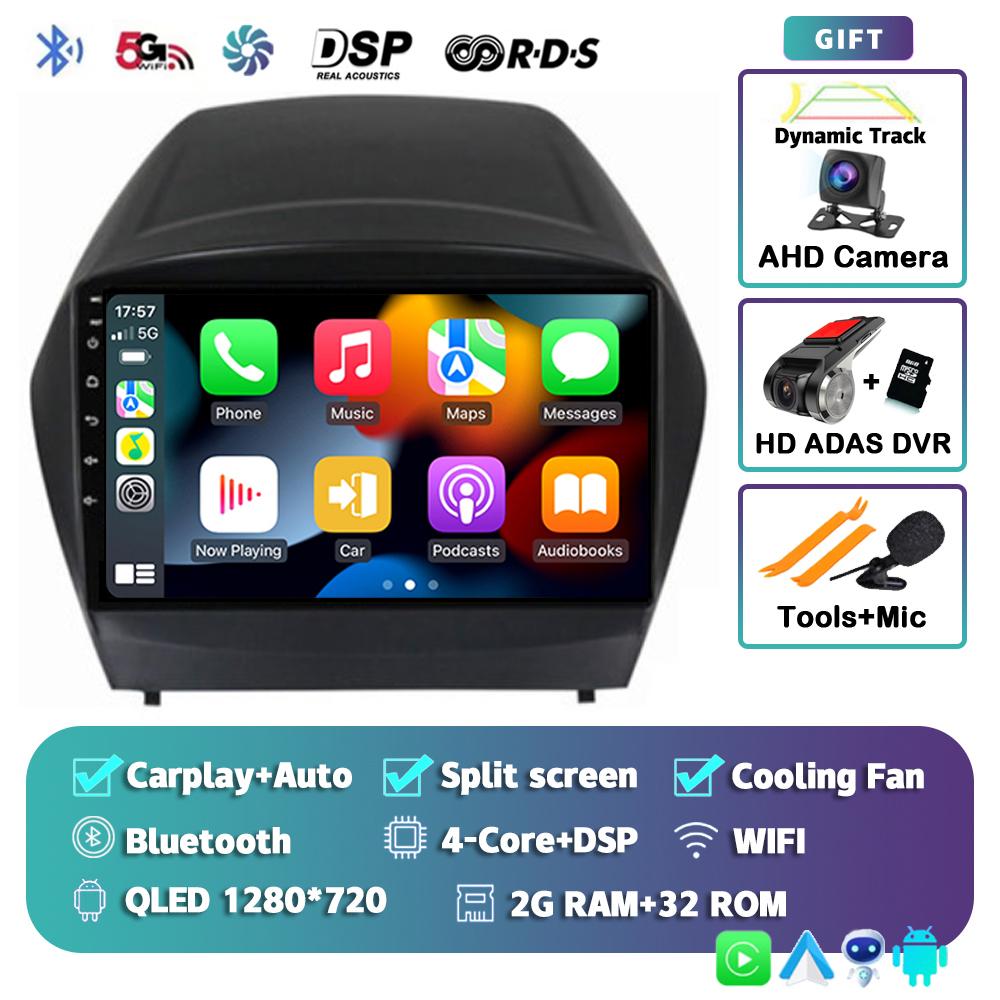 Android 14 Carplay Auto WIFI+4G Car Radio For Hyundai Tucson 2 LM IX35 2009-2015 Multimedia Video Player Navigation GPS DSP 2din