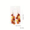 Elegant Acrylic Autumn Maple Leaf Dangle Earrings - Handcrafted, Vintage Design with Soft Clay Texture for Women | Perfect for Daily Wear & Vacations