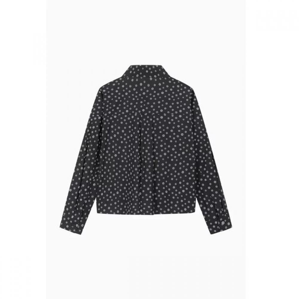Benetton Women S Flower emboSSed Pattern blouSe Babl07611