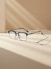 Double-beam Black Eyebrow Reading Glasses Men's Black Frame Anti-radiation Business Flat Mirror Business Old Glasses