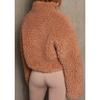 Autumn and Winter Women's Fleece Cardigan Short Jacket Lamb Wool Coat Woman