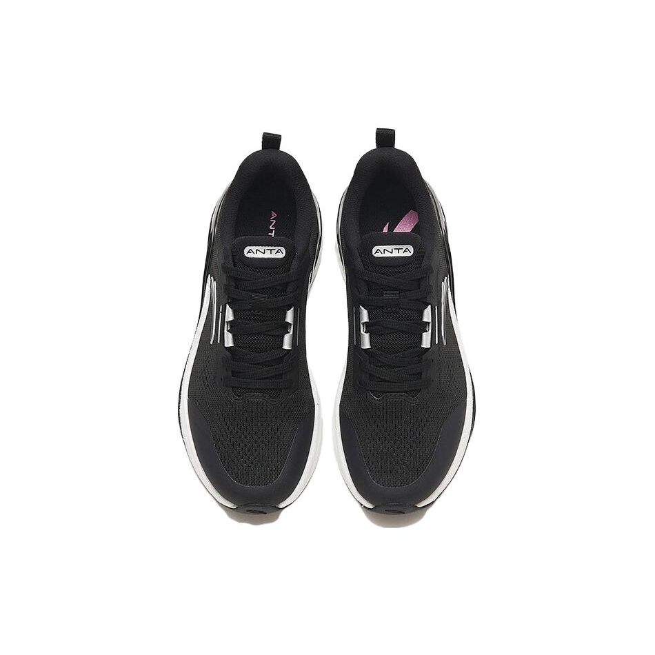 Anta C100 Anti-Slip Low-Top Running Shoes Women sneaker Black Silver 122335580-3