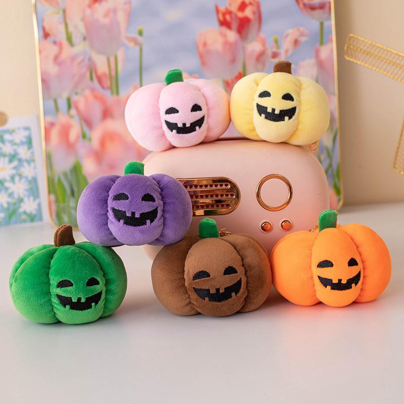 Halloween Luminous Pumpkin Plush Doll and Pendant Ornament for Kids
