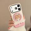 Cute Cream Polka Dot Case Suitable for Apple 17 Pro Max, iPhone 16, Small Animal 13, Magnetic Stand 15