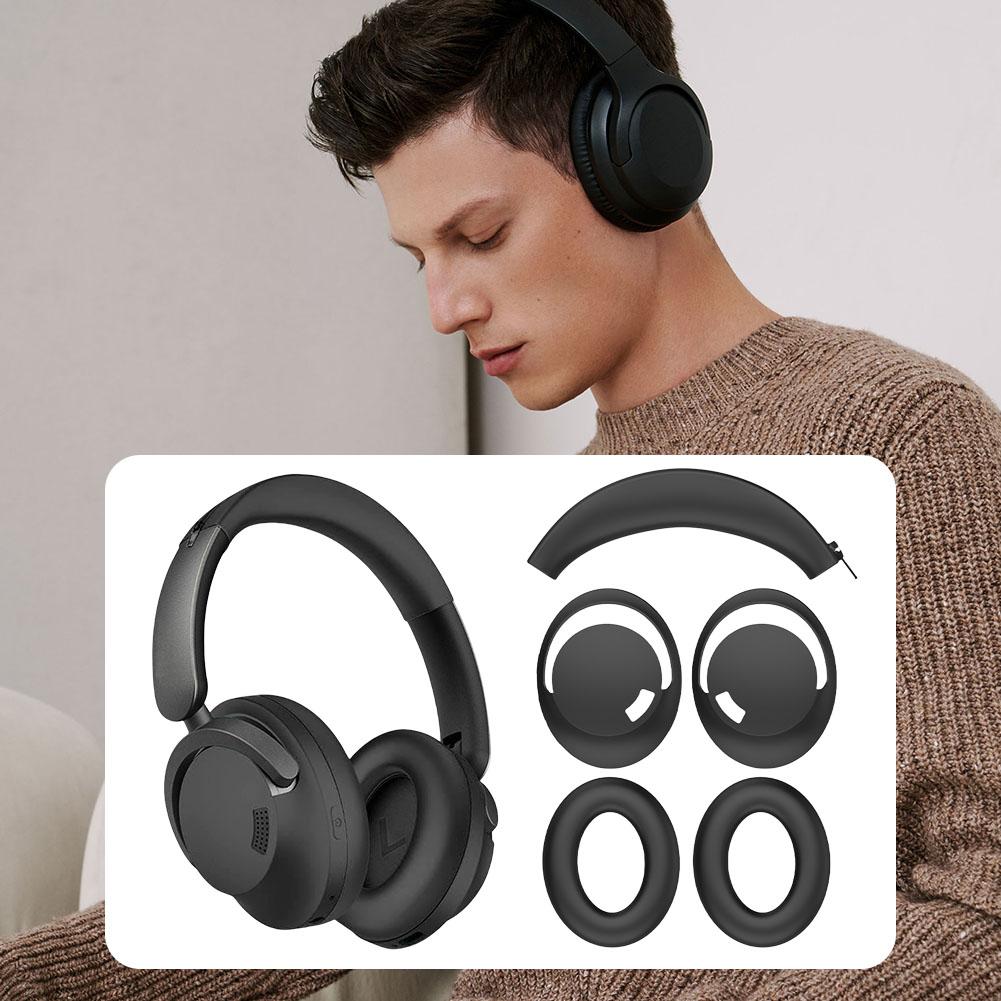 Silikon-Ohrpolster-Hülle/Ohrschalen-Abdeckung/Kopfbandabdeckung Wasserdichte Kopfbandschützer Stoßfest für 1MORE SonoFlow Kopfhörer