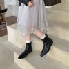 2025 Autumn and Winter New Square Head Suede Thin Low Tube Martin Fashion Short Thick Heel Fashion Short Boots