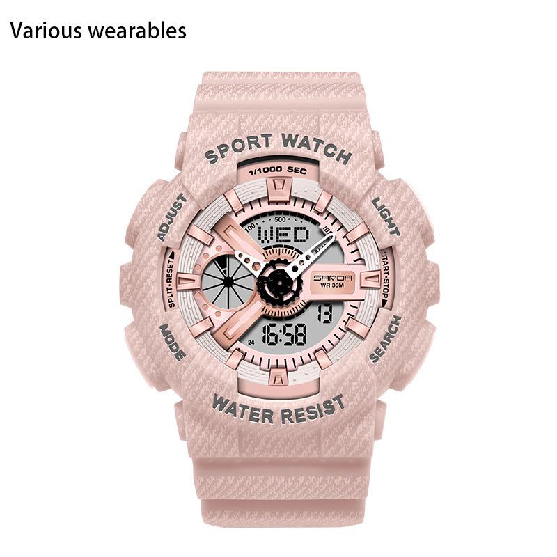 

Многофункциональные электронные часы для мальчиков и девочек, модные трендовые водонепроницаемые спортивные часы для девочек