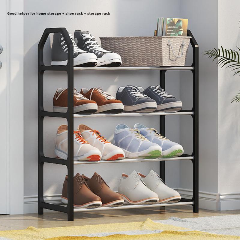 Simple  Shoe Rack 4-Layer Shoes Organizer Stand Holder Living Room Space Saving Modern Assembled Shoe Rack