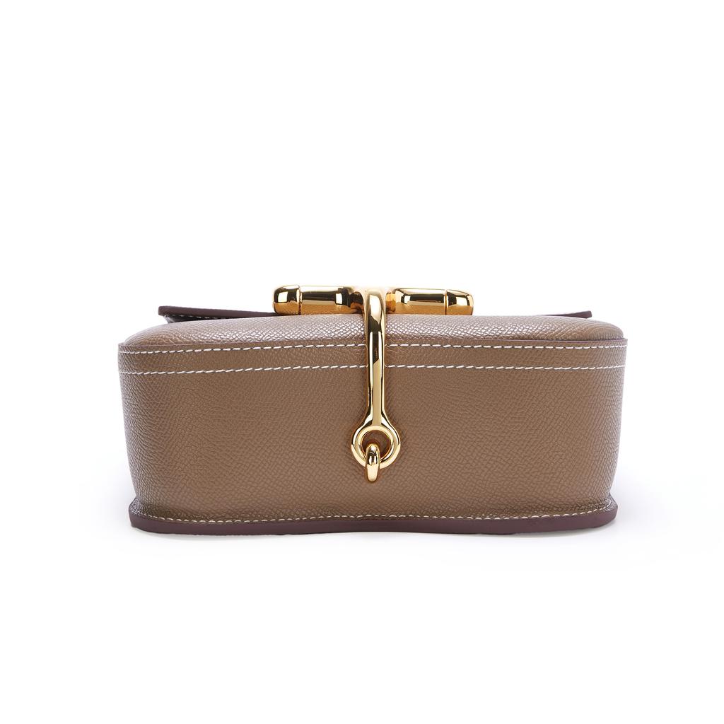 Bag 2025 New Hand Rubbed Pattern Buttocks Bag Leather Fashionable And Simple Shoulder Crossbody Bag Fresh Cowhide Saddle Bag