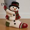 Home Doorway Holiday Decor 3D Hugging Christmas Stockings for Fireplace Decorations, Large Knit Gift Hanging Bags with Santa/Elk/Snowman/Nutcracker