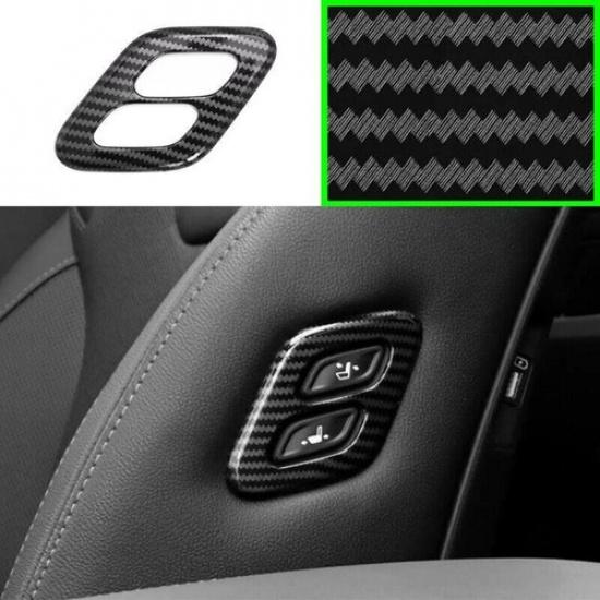 ABS Carbon Seat Memory Button Frame Cover Trim 1pcs For Genesis G70 -
