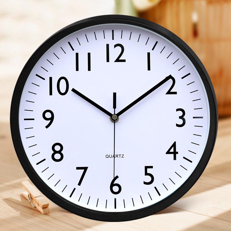 12" Minimalist Silent Metal Wall Clock - Round, Stylish, Simple Home Design, Customizable