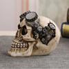 Gothic Culture Resin Skull Decor Statue -Steampunk Skull Halloween Decoration Party Decoration Props Home Bar Decoration