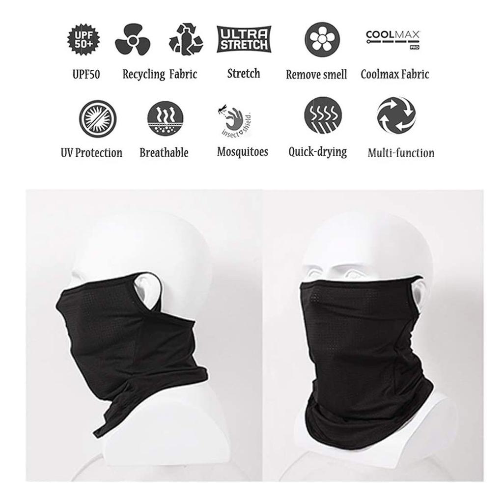 Bicycle Cycling Anti-UV Ice Silk Head Cover Sunscreen Bicycle Fishing Headband Breathable Quick Dry Washable Earloop Shield Mask