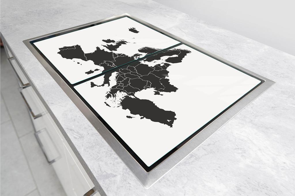 SZKLANA PŁYTA OCHRONNA NA KUCHENKĘ 70x52 MAPA