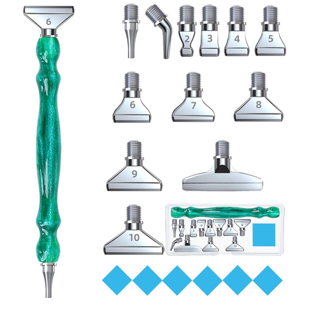 Diamant-Pinselset - Ein 19-teiliges Set lebendiger Farbverlaufswerkzeuge mit ergonomischen Griffen für präzises Diamantmalen