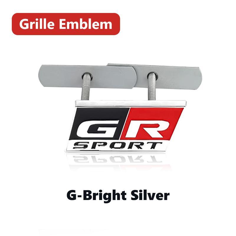 For Toyota Metal keychain key ring Car Front Trunk Grille Emblem Fender Badge Stickers Gazoo Racing TRD Corolla Yaris Rav4