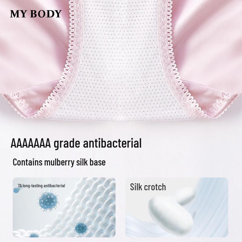 Mybody Women's Seamless Lace Briefs 3-Pack