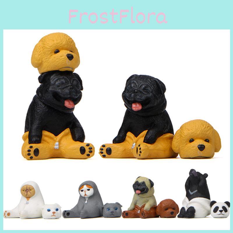Cute Cat Dog White Bear Teddy Bear Outfit Mini Model Decoration Gardening Decor