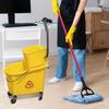 CLEANING Heavy Duty Mop Head Commercial Replacement for General and Floor Cleaning , Wet Industrial Blue Cotton Looped End String Head Refill (Pack