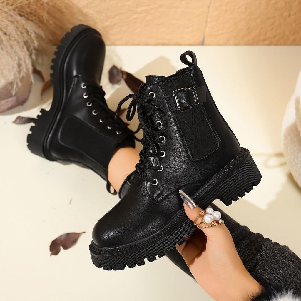 British style fashion boots short boots women's shoes 2025 autumn and winter new retro platform explosion Martin boots women