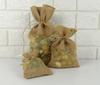 Darling Souvenir Gray 20 Wedding Burlap Favor Bags Drawstring Storage Pouch Gift Bag Wedding Jute Sack Art Crafts -7 x 5