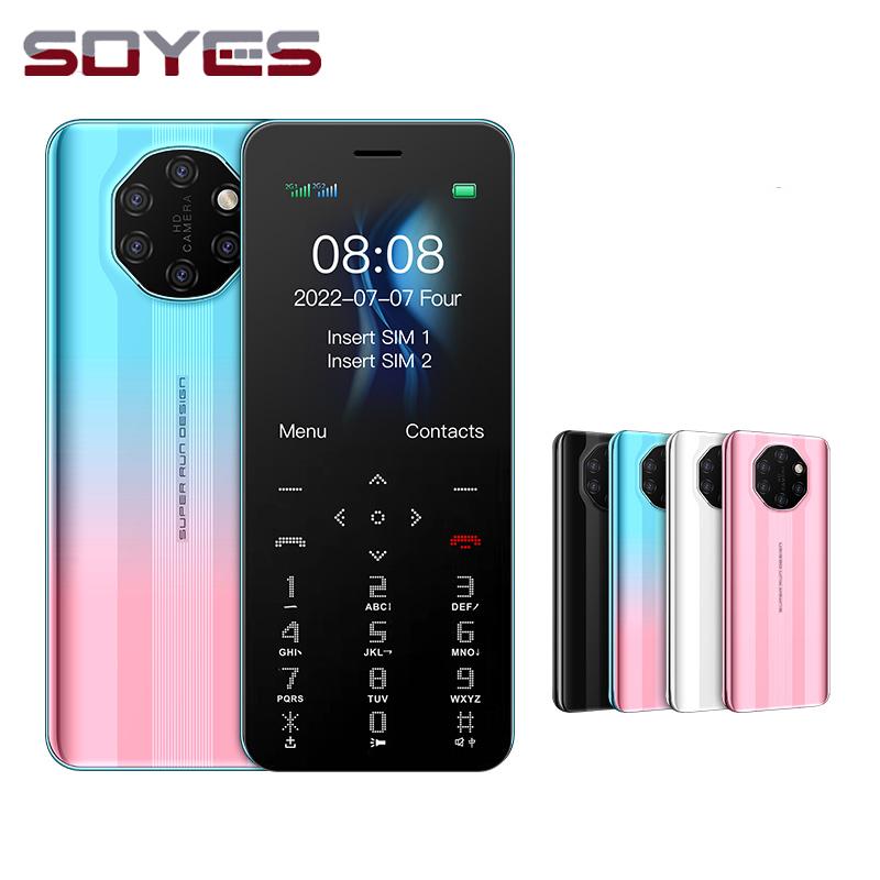 Soyes S10W Mini moblie piccolo cellulare Display da 1,77 pollici 1000mAh Dual SIM Card con fotocamera posteriore MP3 FM Torcia elettrica 2G Telefono c
