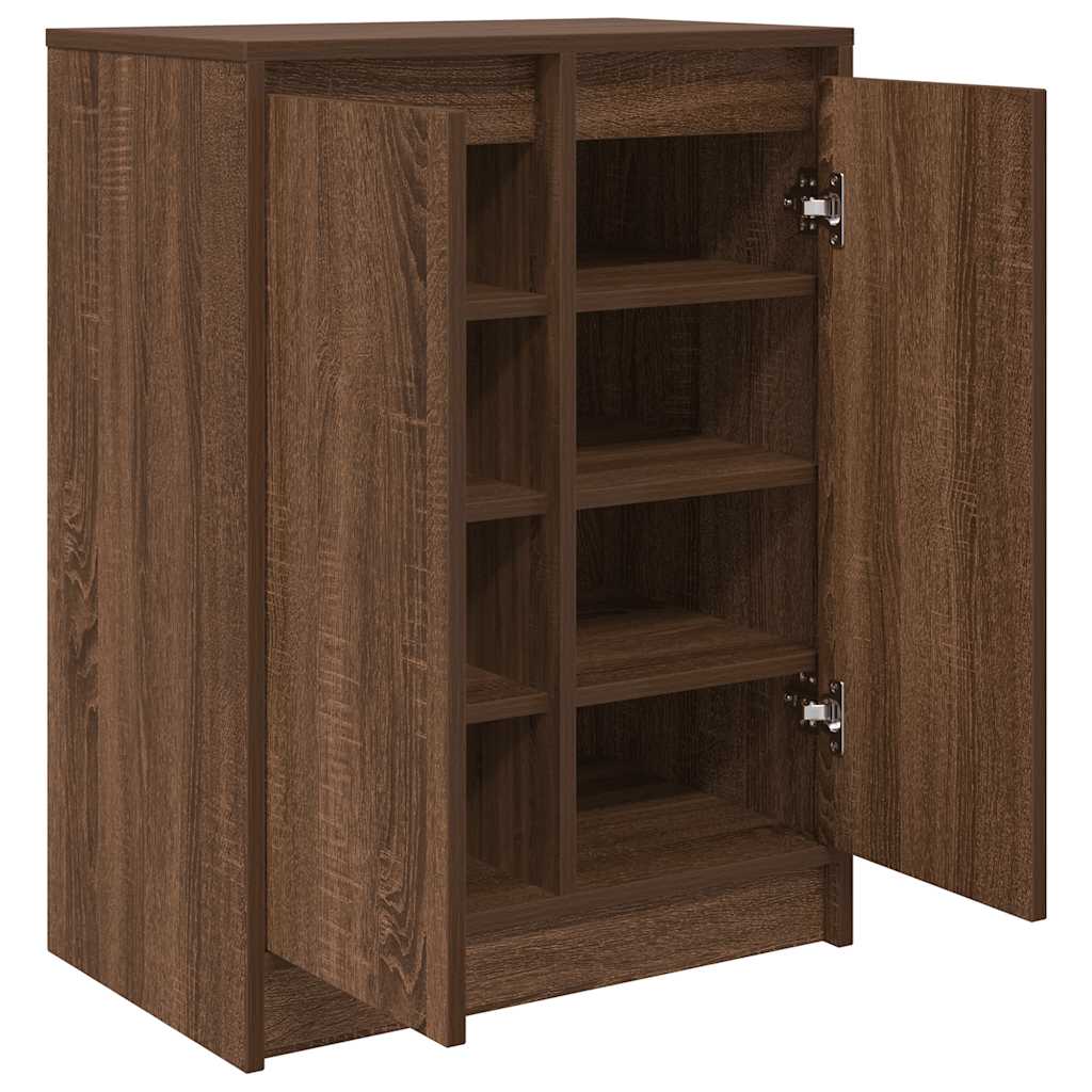 Shoe Rack Brown Oak Effect 57 x 34 x 76 cm Particleboard