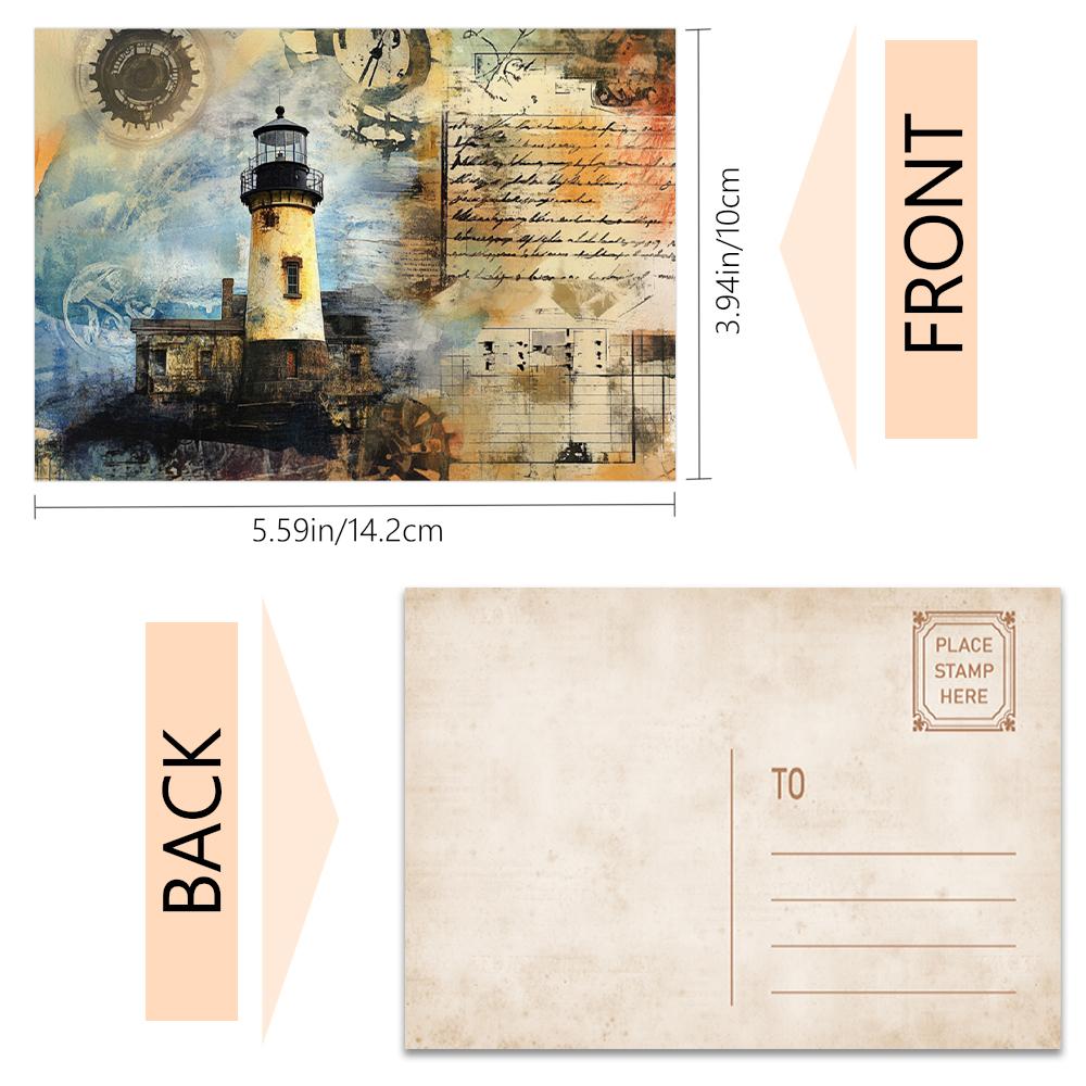 32pcs, Punk Steam Age Postcard, Mechanical, Birthday/Anniversary Gift, Collectible, Suitable for Gift Giving, Mailable.