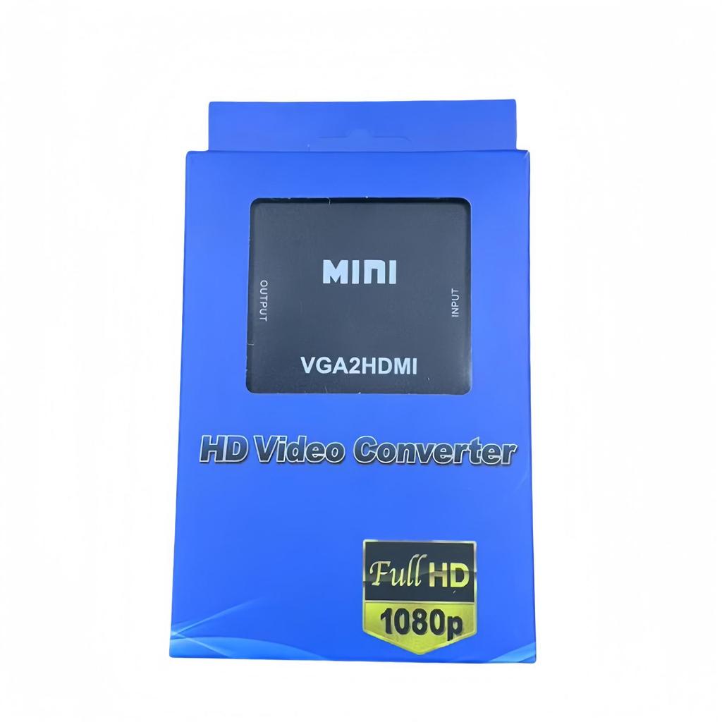 Compact HDMI To AV/VGA Converter – High-Definition Video Converter (White)