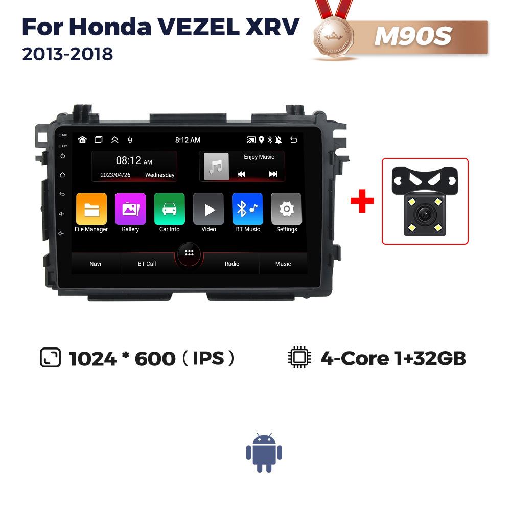 8+256G Android Auto Wireless CarPlay All In One Car Radio For Honda HR-V HRV XRV Vezel 2013-2019 Stereo GPS Multimedia Player BT