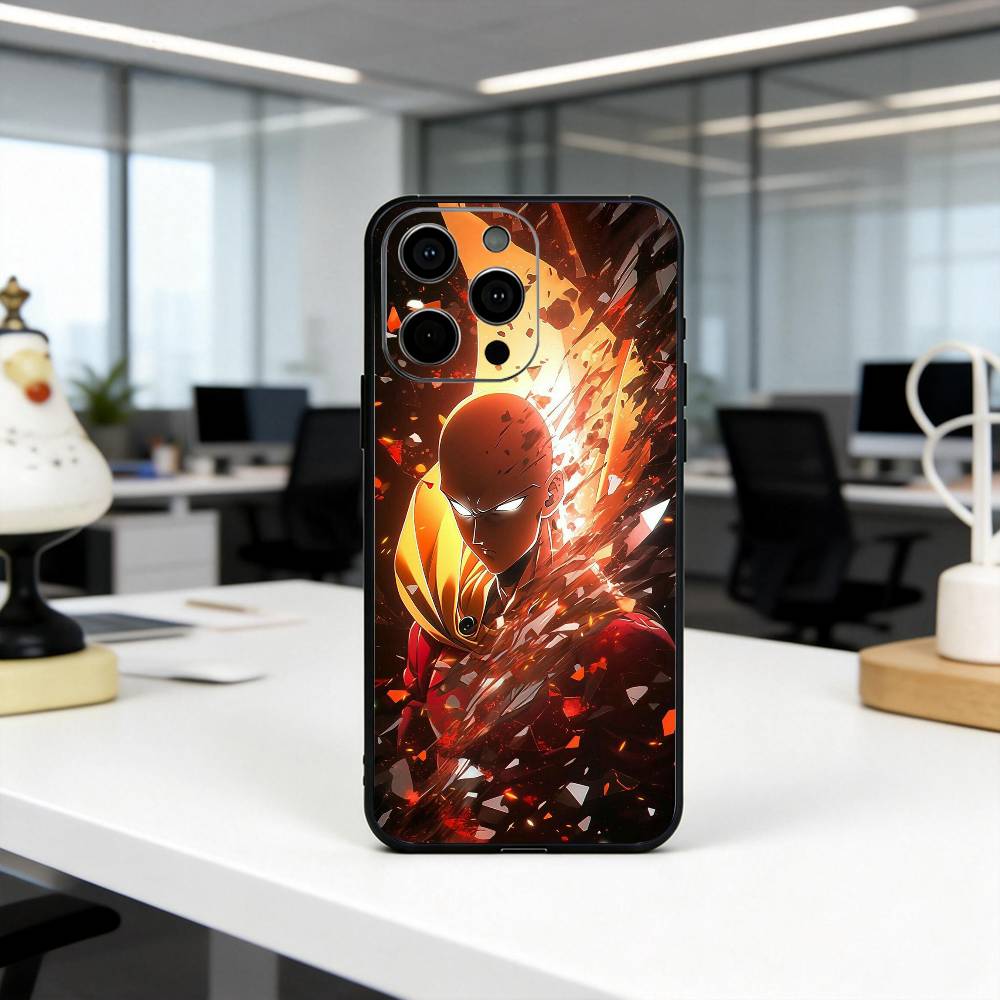 Cool power O-One P-Punchs Man-opm Phone Case Silicone Soft For IPhone 17 16 15 14 13 12 11 X XR Plus Pro Max Plus