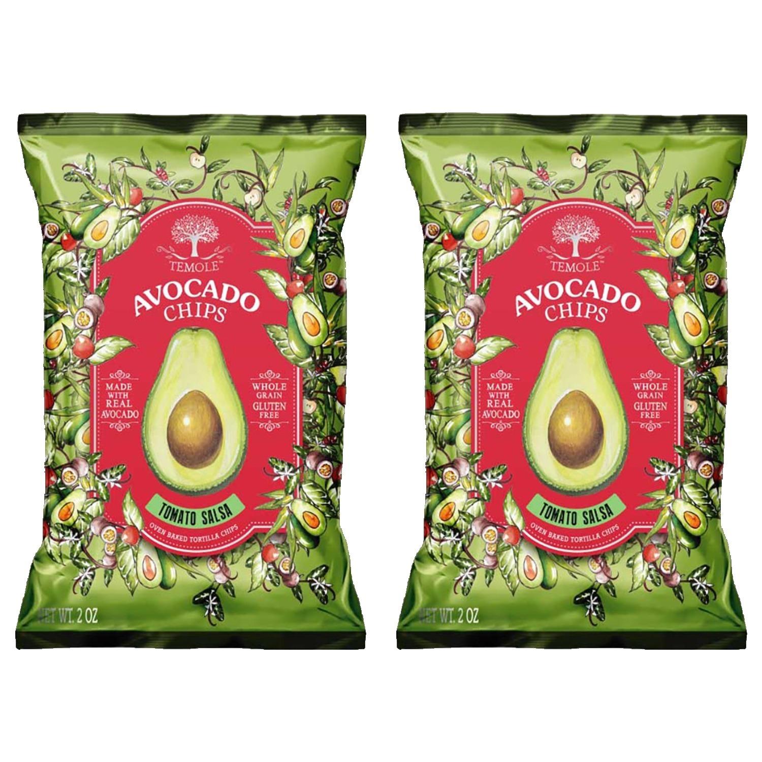 Temole Avocado Chips Nacho Cheese Crispy Baked Snack 80g (40g x 2 Packs)