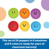 Learning Resources Emotion Fidget Poppers, Rainbow, 24-Piece Set, SEL LER5572, Authentic