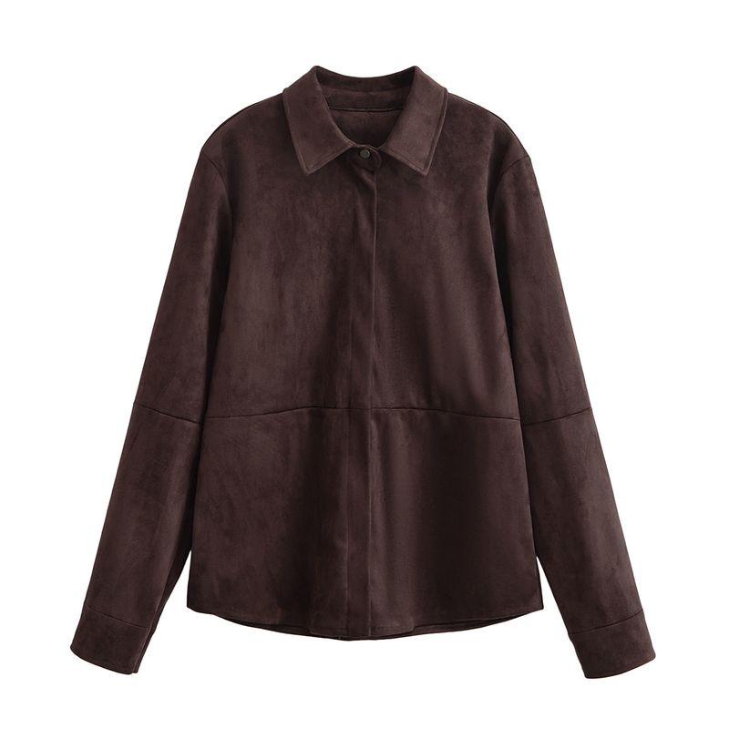 Kaslead New Women Clothes Western Style Double-sided Plush Shirts Outerwear Casual Pants 1966047 1906049