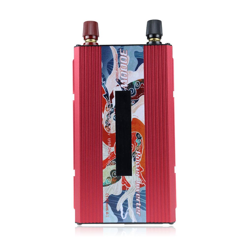 Sine Wave Inverter Portable Solar DC 12V To AC 220V Short Circuit Protection Built-in Fan Outdoor Camping Converter Adapter