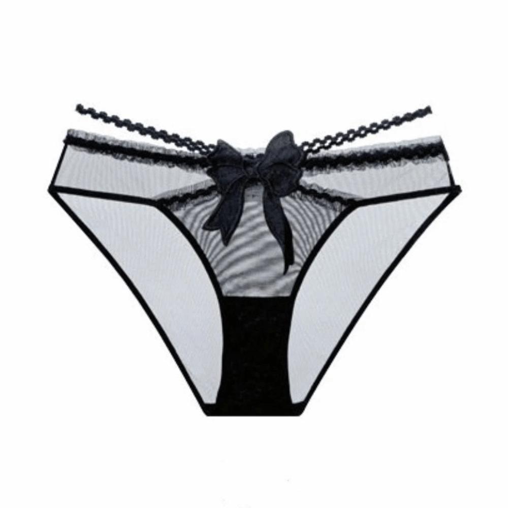 Mesh Women Underwear Hollow Bow Lace Panties Female Lingerie Lace Briefs  Lady