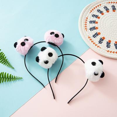 1PC Funny Panda Three-dimensional Headband Plush Giant Panda Cartoon Cute Sweet Internet Celebrity Face Wash Headgear Hair Accessories