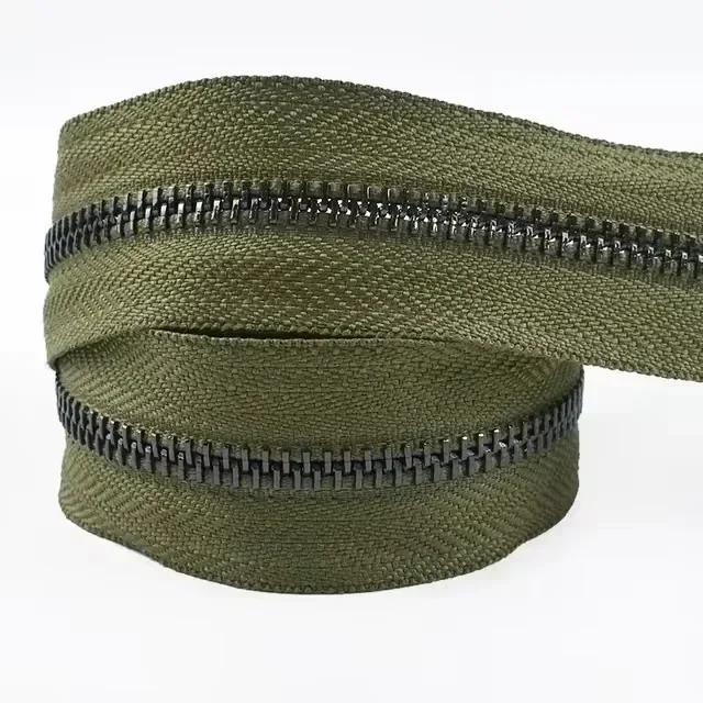 1-5 Yards 5# Meetee Metallreißverschlüsse zum Nähen Dekorativer Reißverschluss Meterware Kleidung Mantel Reißverschlussverschluss Reparatursets DIY Zubehör