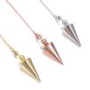 New Dowsing Rose Gold Fashion Jewelry Cone Pendule Reiki Reiki Pendulum Pendant Metal Amulet