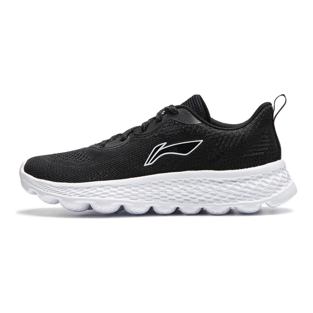 Li Ning Cloud Motion Soft Rebound Shock Absorption Durable Breathable Low Top Running Shoes Women sneaker Black ARSU024-2