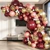 141pcs Premium Balloon Garland Arch Kit Shiny Chrome Latex Balloons for Bridal Shower Bachelorette Birthday Party Wedding Decor