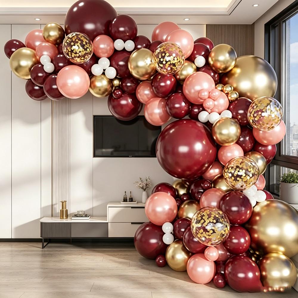 141pcs Premium Balloon Garland Arch Kit Shiny Chrome Latex Balloons for Bridal Shower Bachelorette Birthday Party Wedding Decor