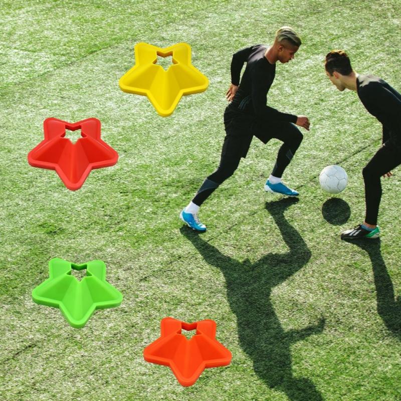 50Pcs Star Shape Soccer Disc Cones Agility Soccer Cones Sign Plate for Football, Basketball Sports Training Accessories
