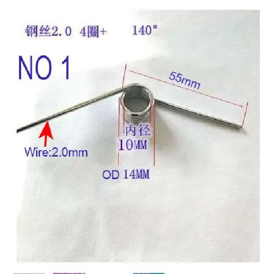 5pcs  Spring   Steel with Nickel  torsion springs  2.0/3.0mm wire  tensioning torsion spring Choose